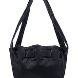 Gucci Black Satin Drawstring Shoulder Bag