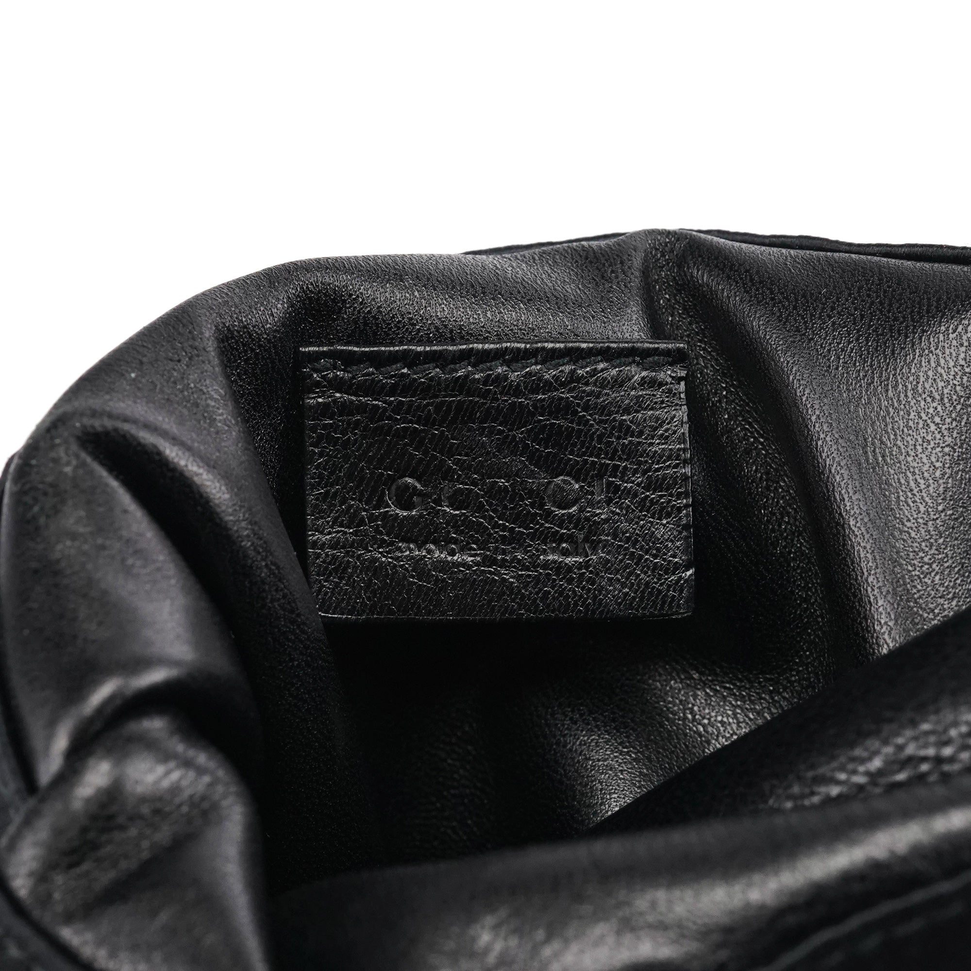Gucci Black Satin Mini Loop Handbag