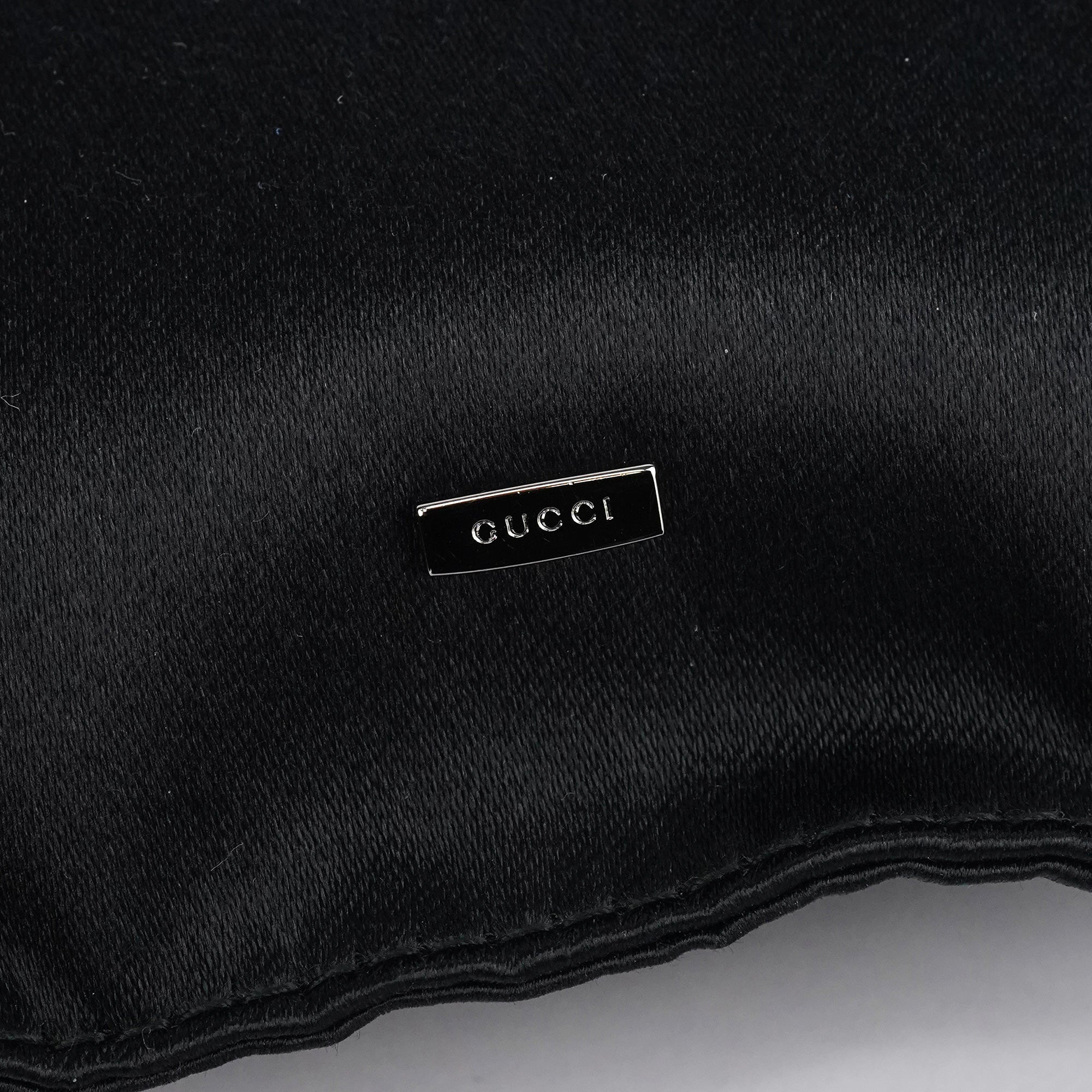 Gucci Black Satin Mini Loop Handbag