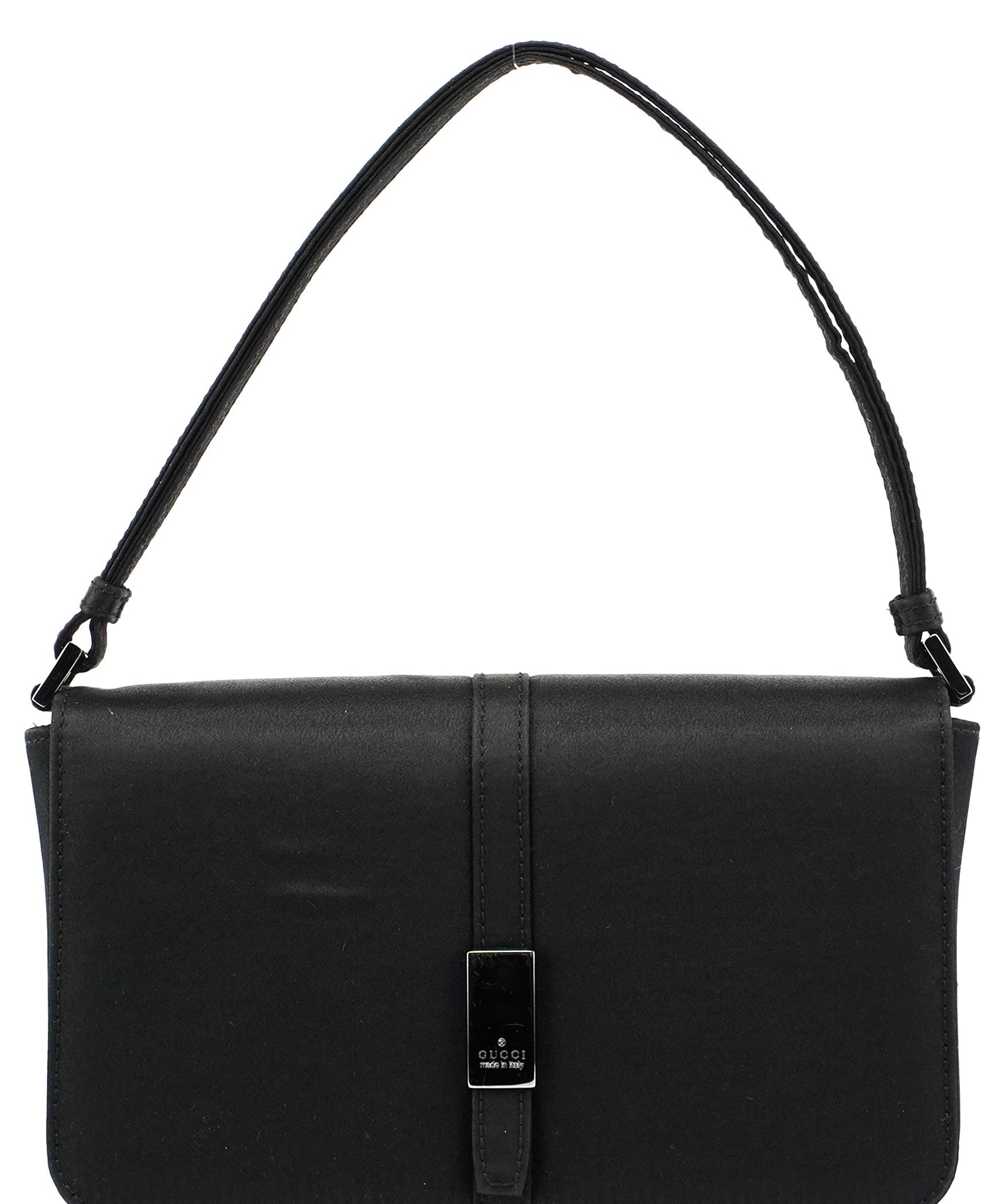 Gucci Sac porté épaule en satin noir