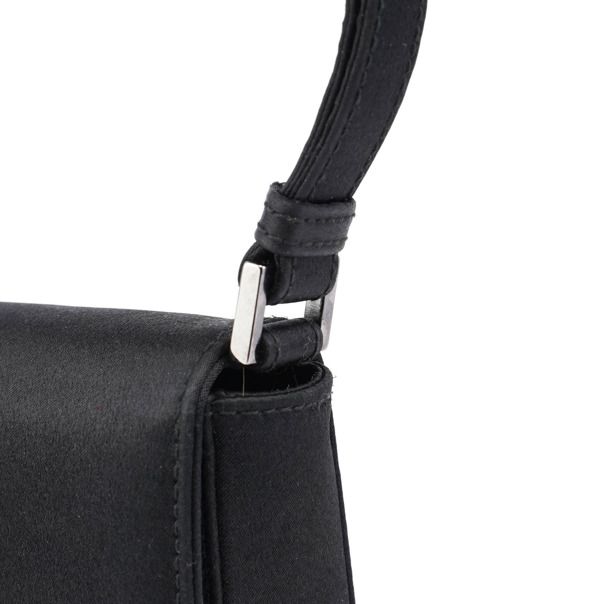Gucci Black Satin Shoulder Bag