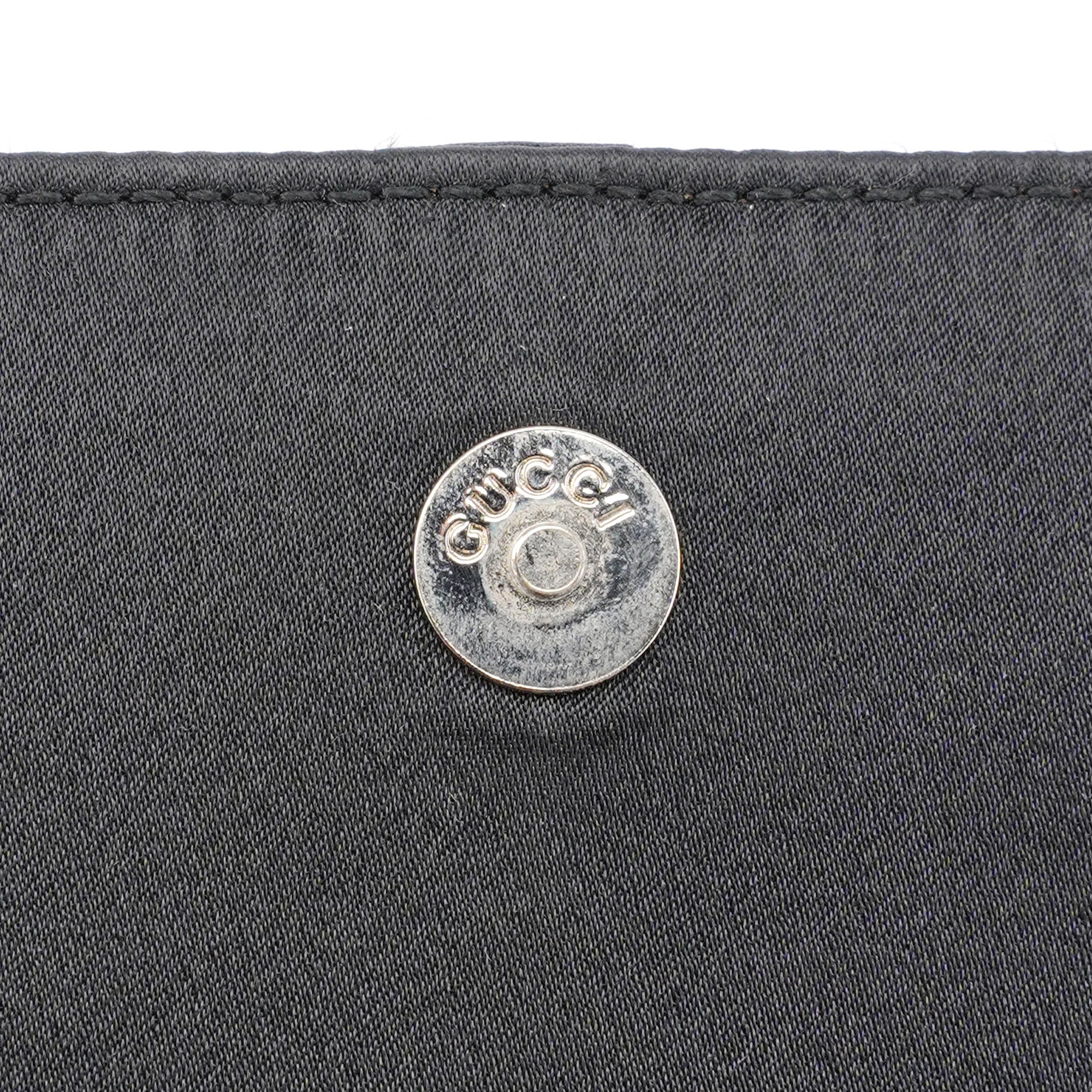 Gucci Black Satin Shoulder Bag