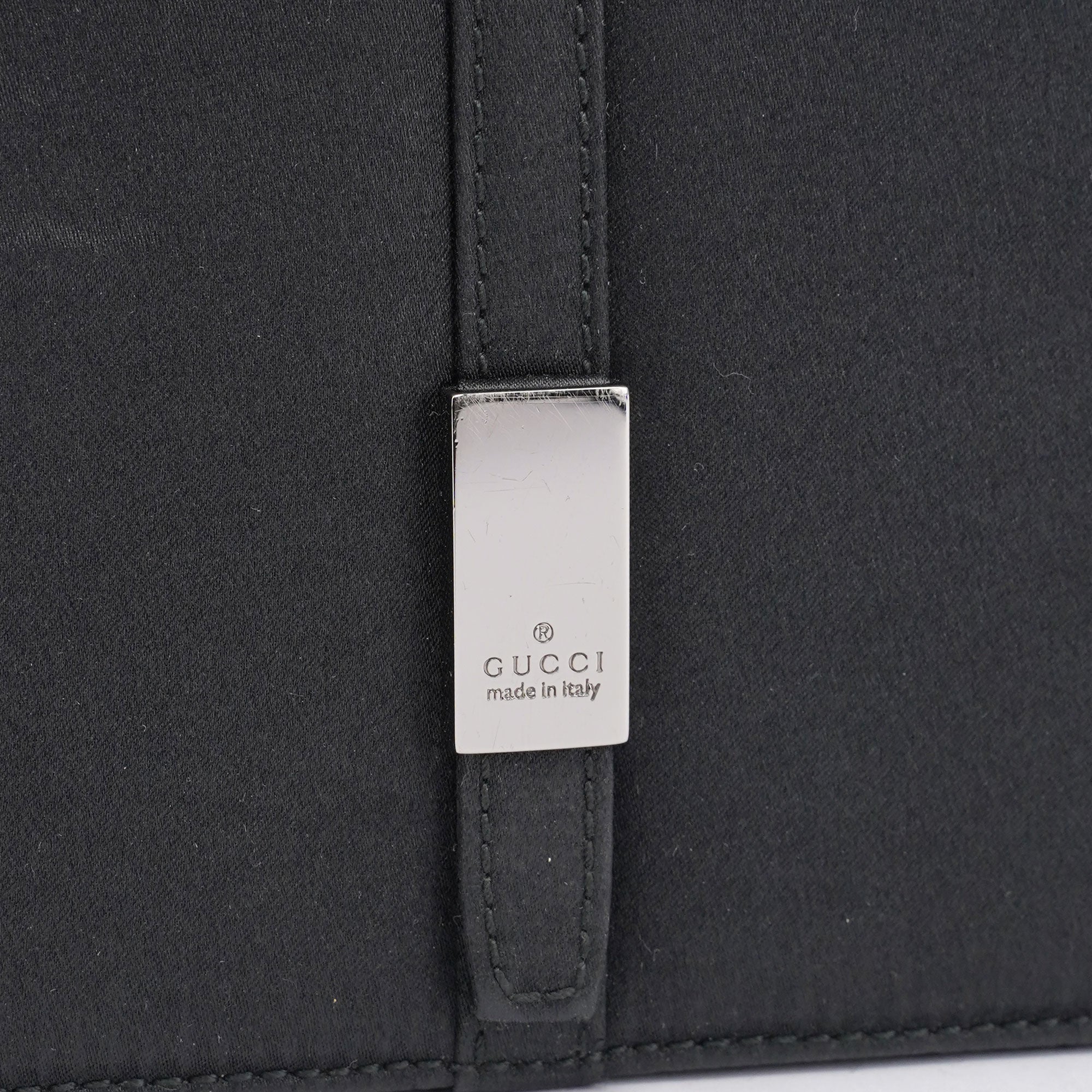 Gucci Black Satin Shoulder Bag