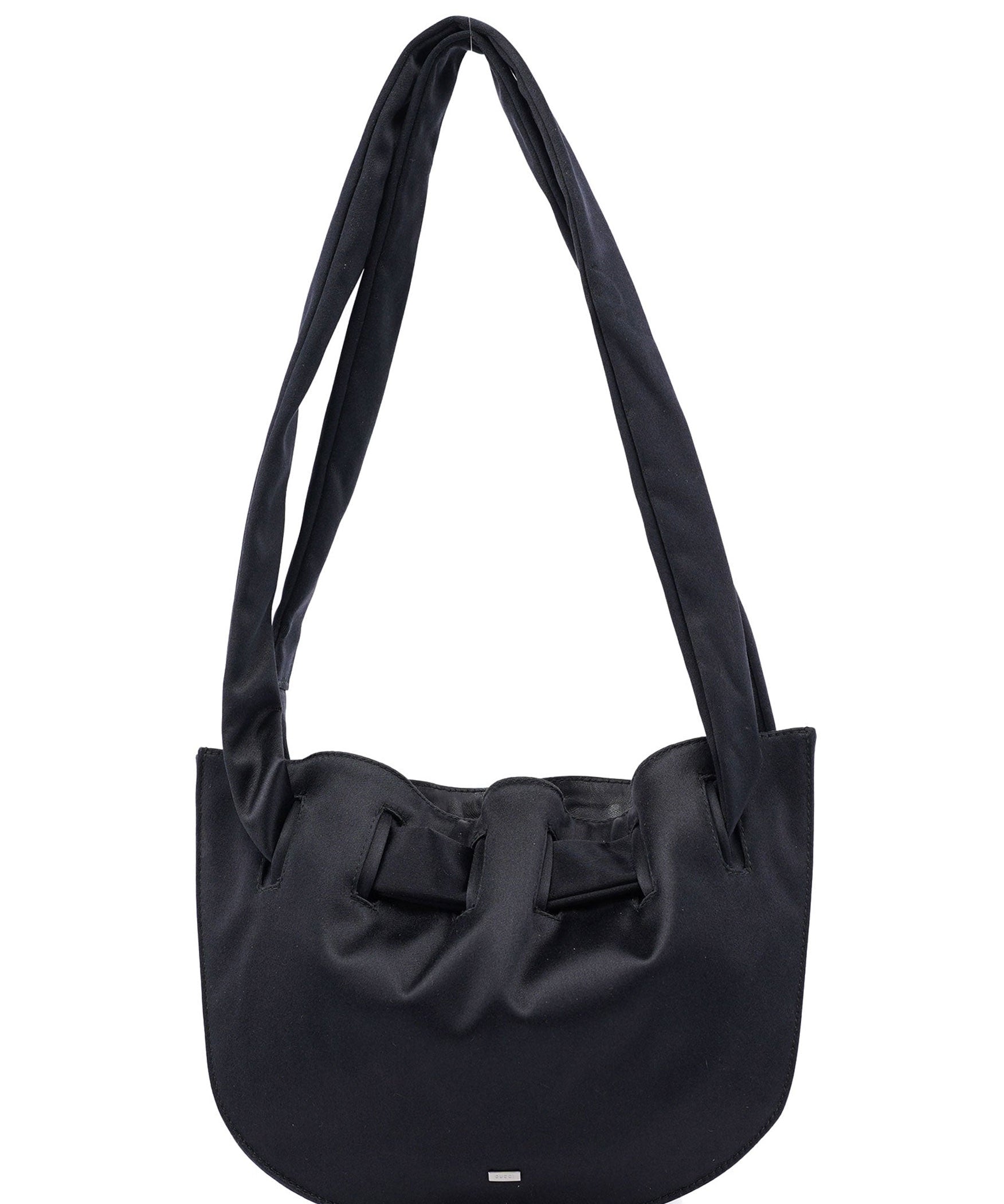 Gucci Black Satin Shoulder Bag