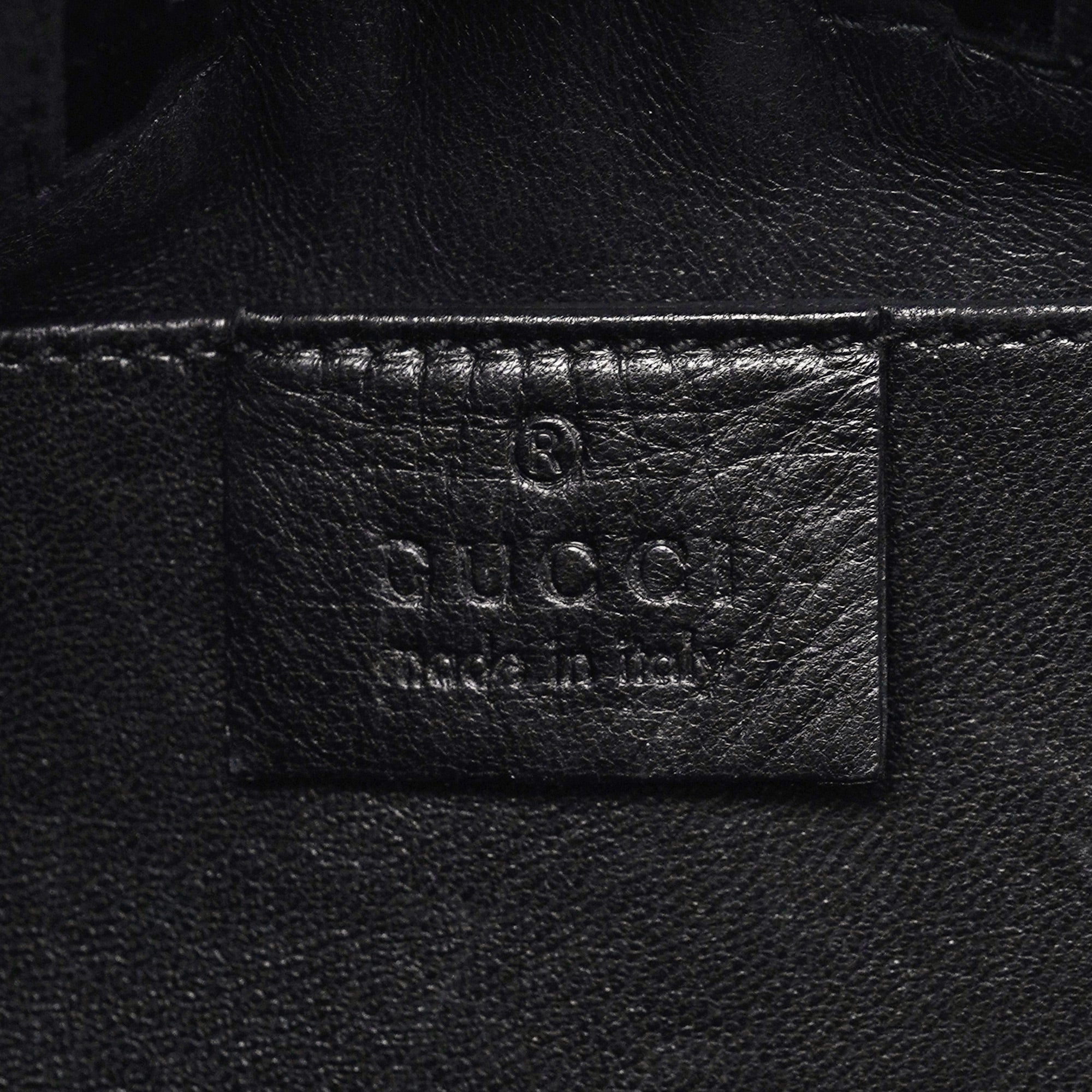 Gucci Black Satin Shoulder Bag