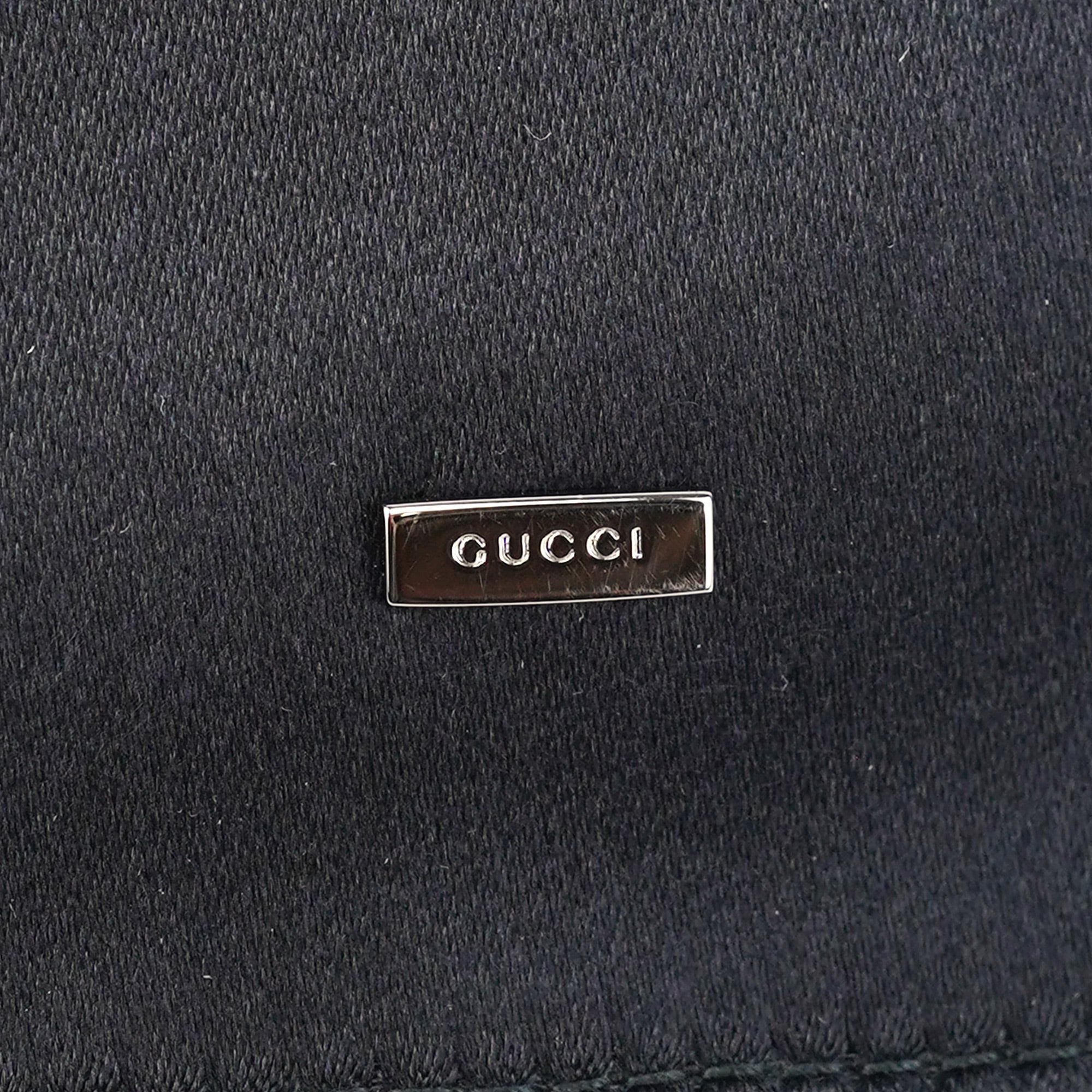 Gucci Black Satin Shoulder Bag