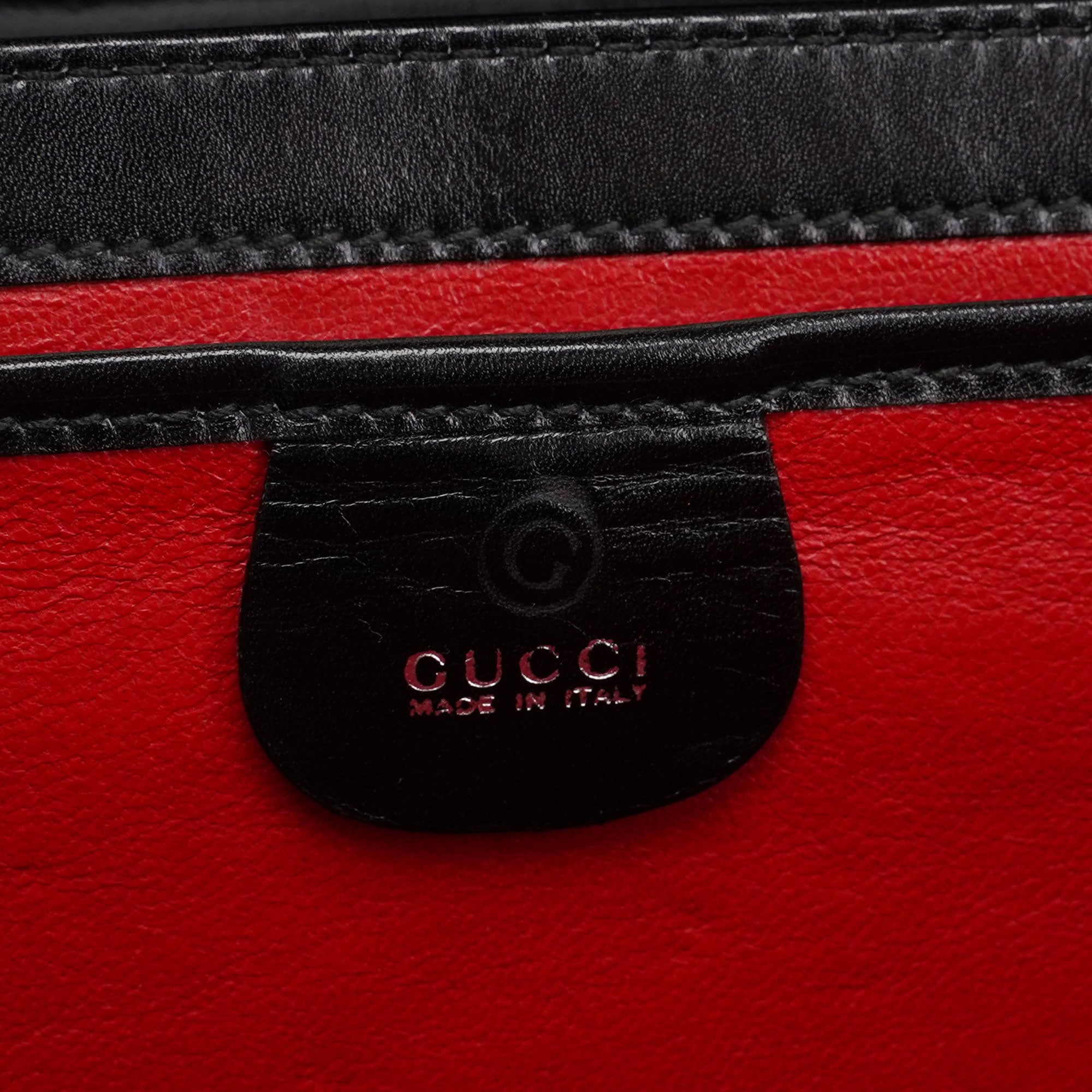 Gucci Black Silver Square G Shoulder Bag