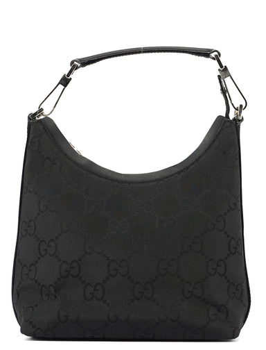 Gucci Black Small GG Hobo Shoulder Bag