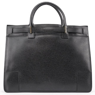 Gucci Black Structured Leather Tote Bag