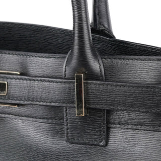 Gucci Black Structured Leather Tote Bag