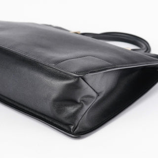 Gucci Black Structured Leather Tote Bag