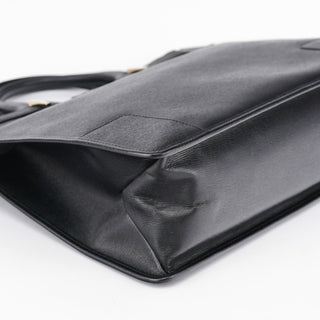 Gucci Black Structured Leather Tote Bag