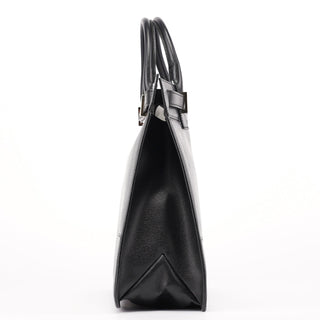 Gucci Black Structured Leather Tote Bag
