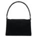 Gucci Black Suede Bamboo Flap Shoulder Bag