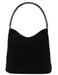 Gucci Black Suede Bamboo Hobo Shoulder Bag