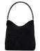 Gucci Black Suede Bamboo Hobo Shoulder Bag