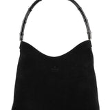 Gucci Sac porté épaule Bamboo en daim noir
