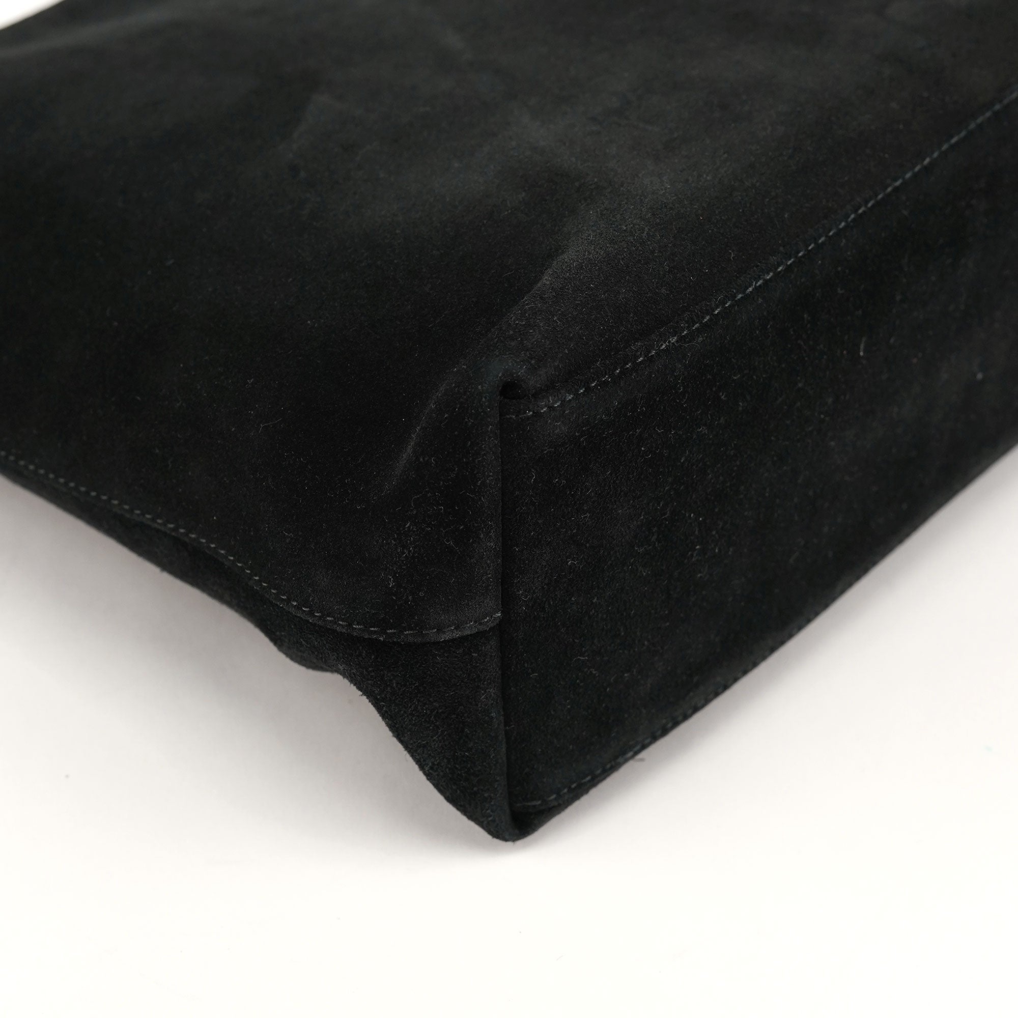 Gucci Sac porté épaule Bamboo en daim noir