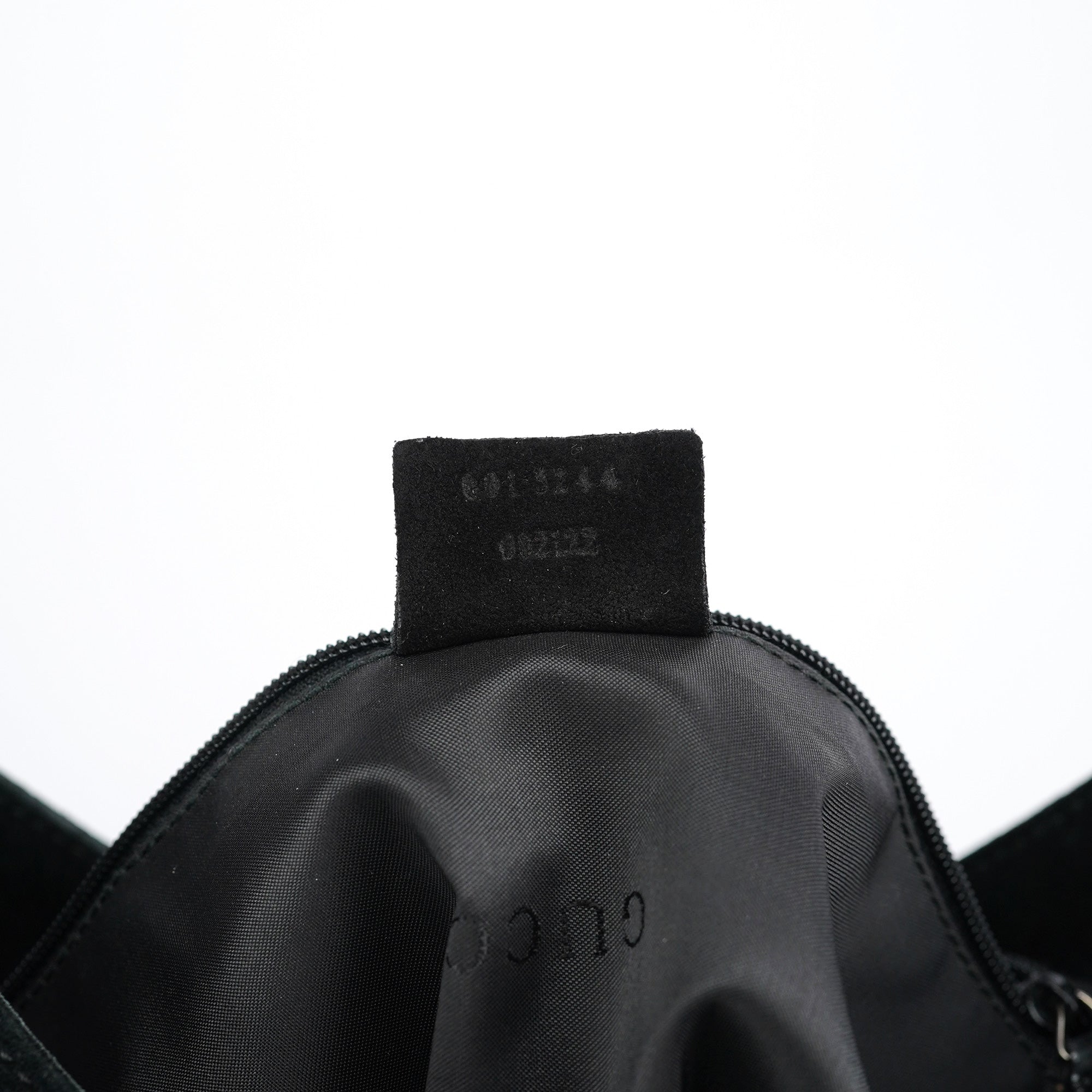 Gucci Sac porté épaule Bamboo en daim noir