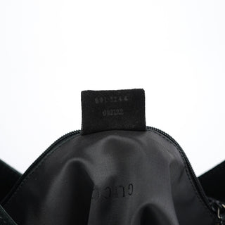 Gucci Black Suede Bamboo Shoulder Bag