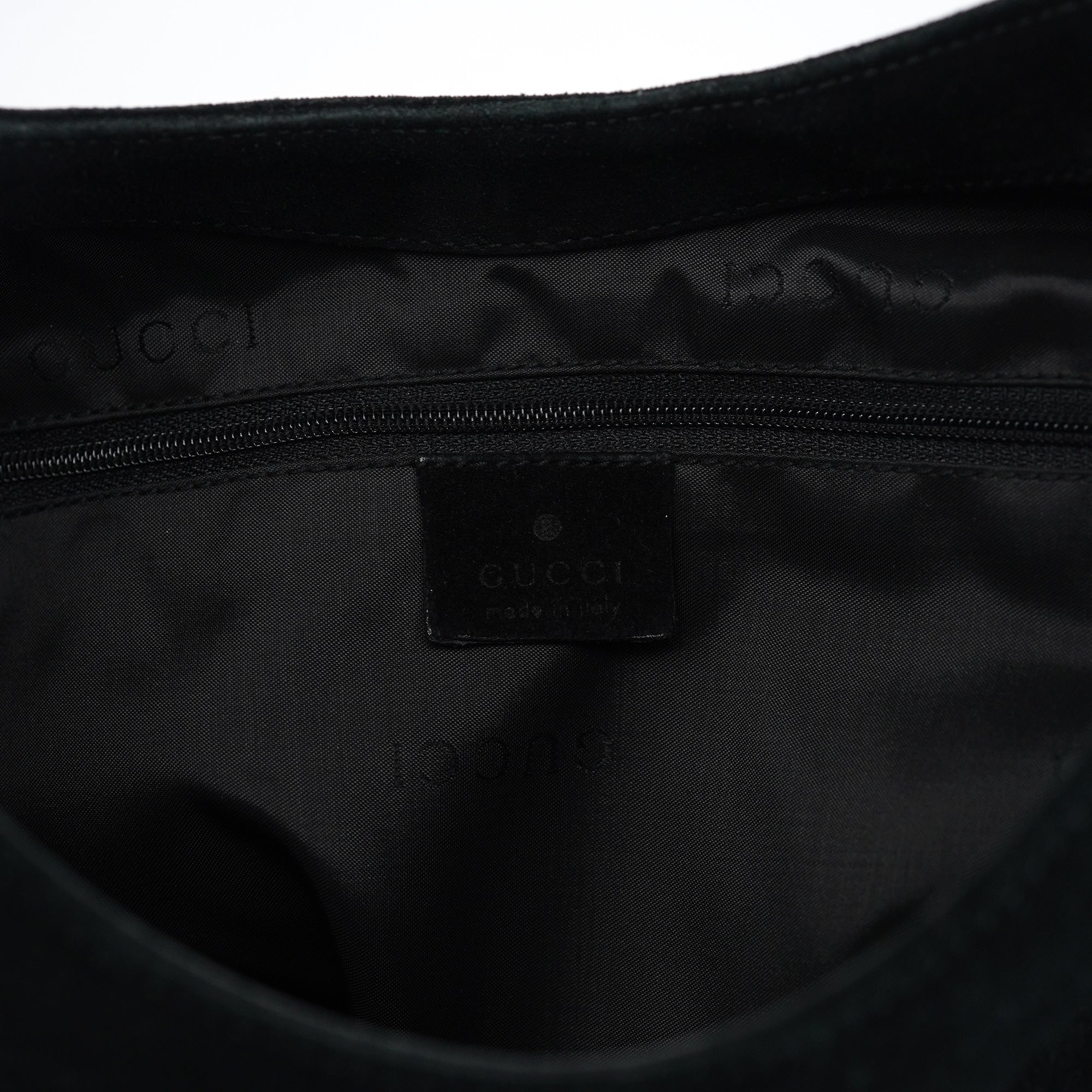 Gucci Sac porté épaule Bamboo en daim noir