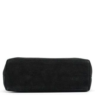 Gucci Black Suede Bamboo Shoulder Bag