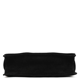Gucci Black Suede Bamboo Shoulder Bag