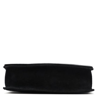 Gucci Black Suede Bamboo Shoulder Bag