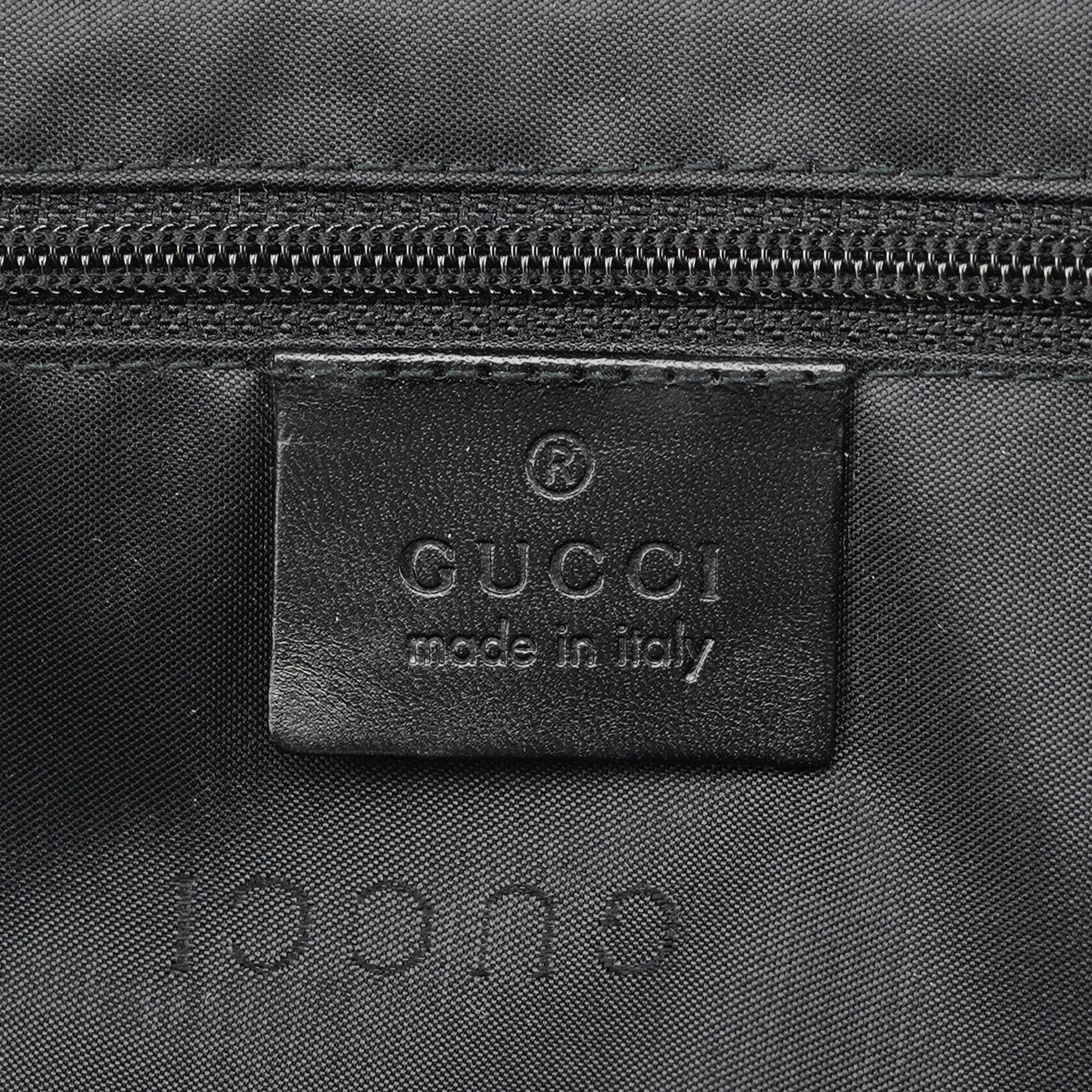 Gucci Sac porté épaule en daim et cuir de veau noir