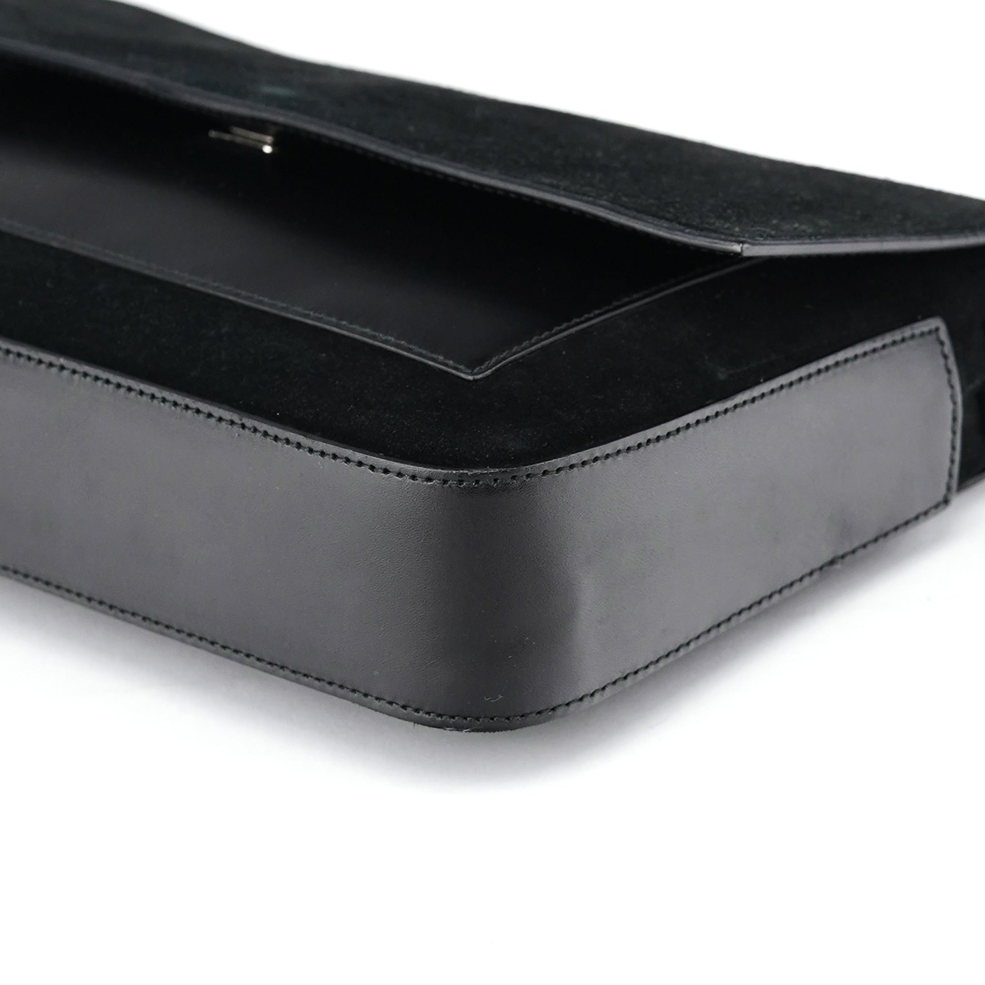 Gucci Sac porté épaule en daim et cuir de veau noir