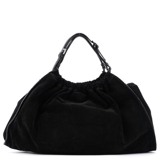 Gucci Black Suede Dual Handle Bag