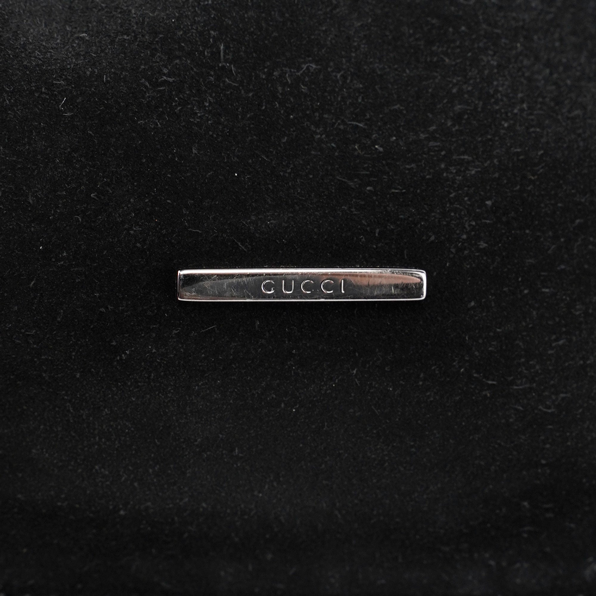 Gucci Black Suede Dual Handle Bag