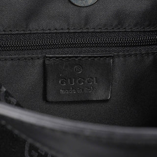 Gucci Black Suede GG Hobo Shoulder Bag