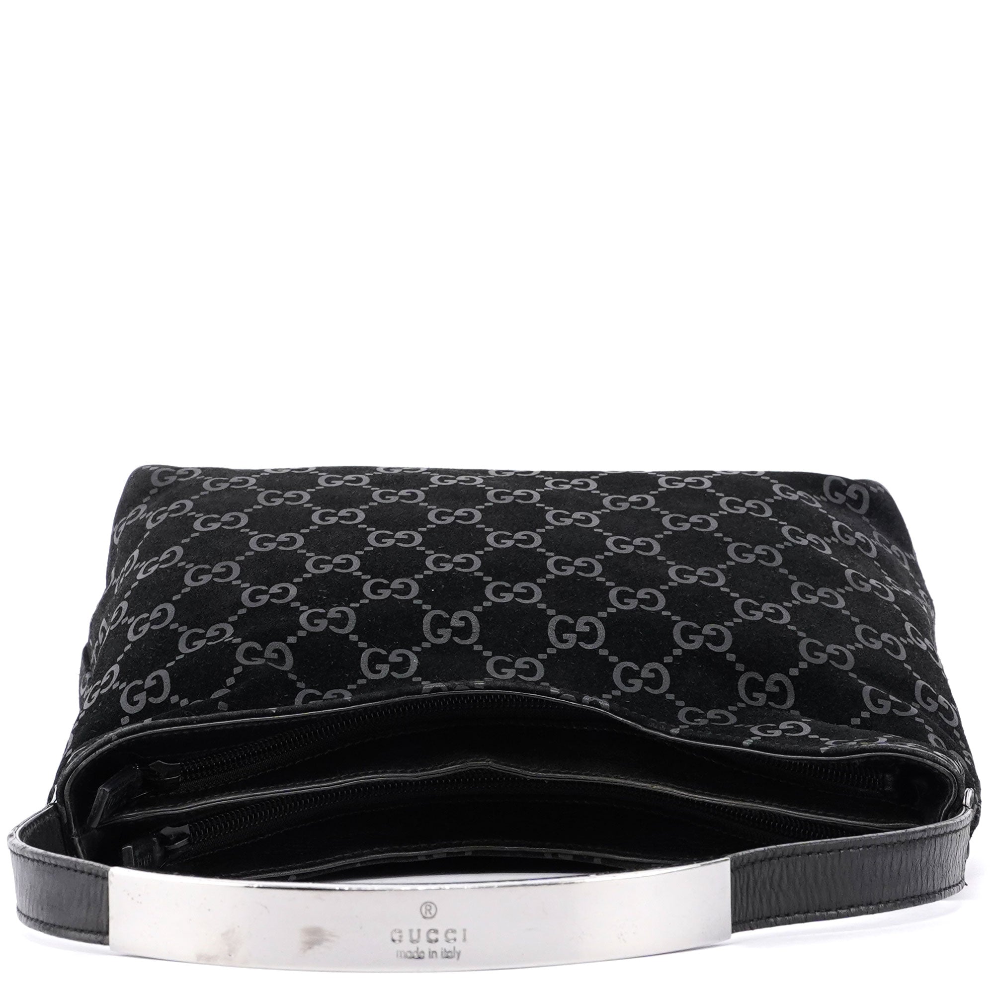 Gucci Sac hobo GG en daim noir