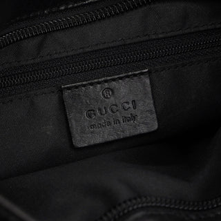 Gucci Black Suede GG Hobo Shoulder Bag