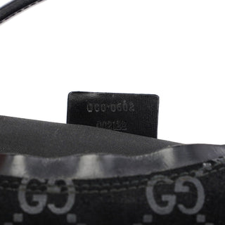 Gucci Black Suede GG Hobo Shoulder Bag