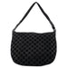 Gucci Black Suede GG Hobo Shoulder Bag