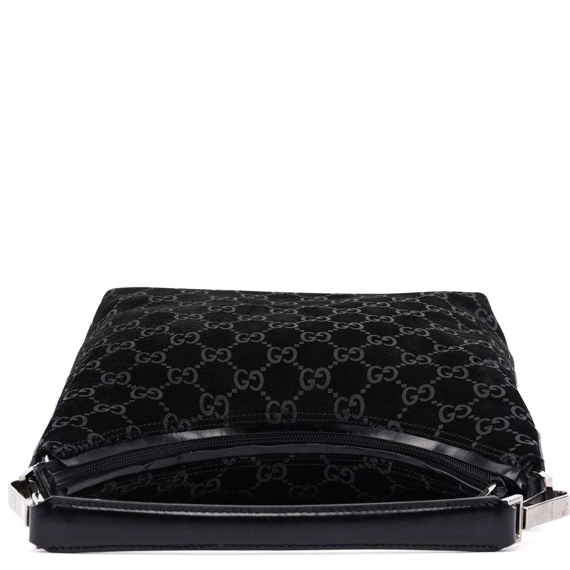 Gucci Sac hobo GG en daim noir
