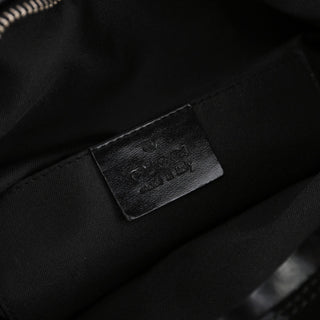 Gucci Black Suede GG Shoulder Bag