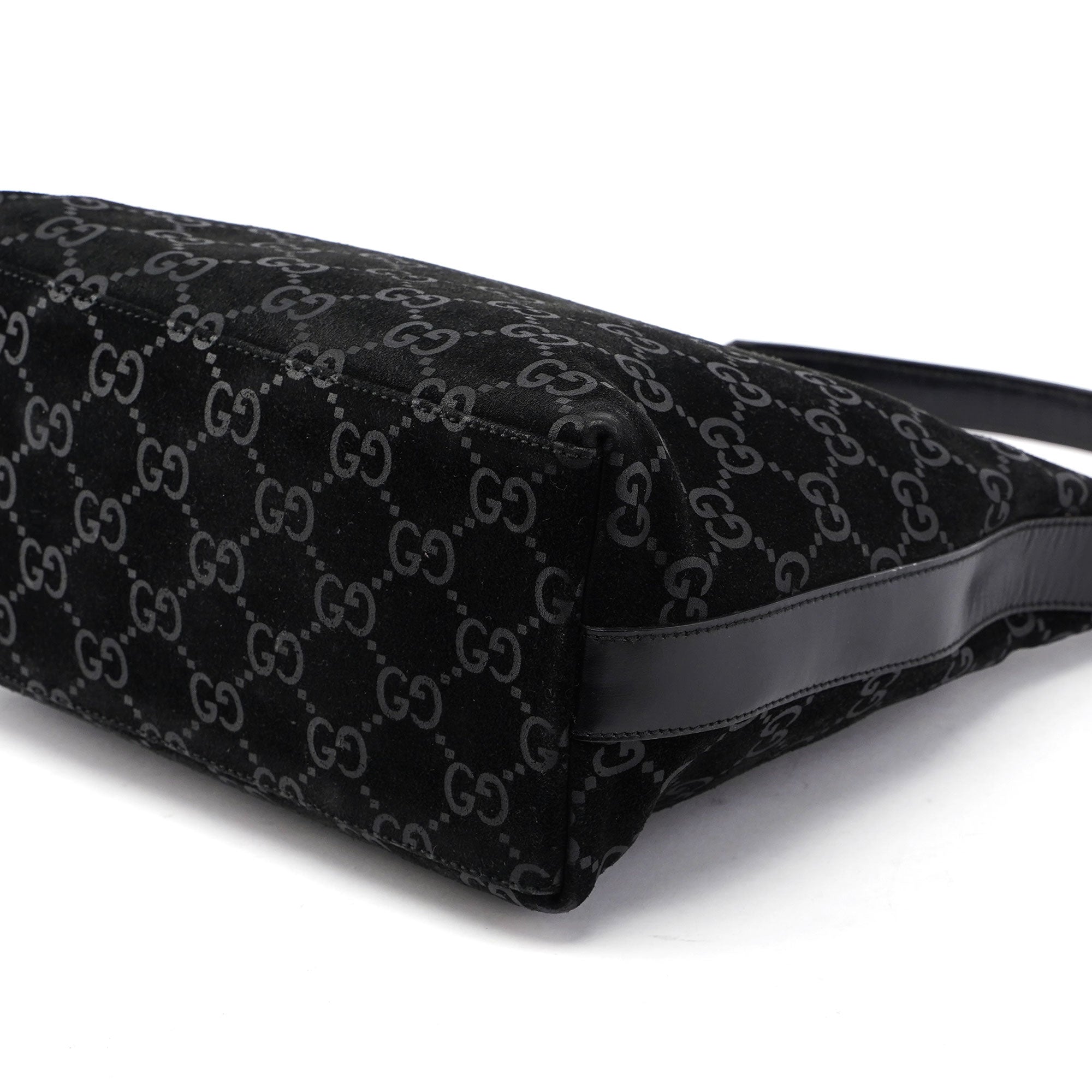 Gucci Sac porté épaule GG en daim noir