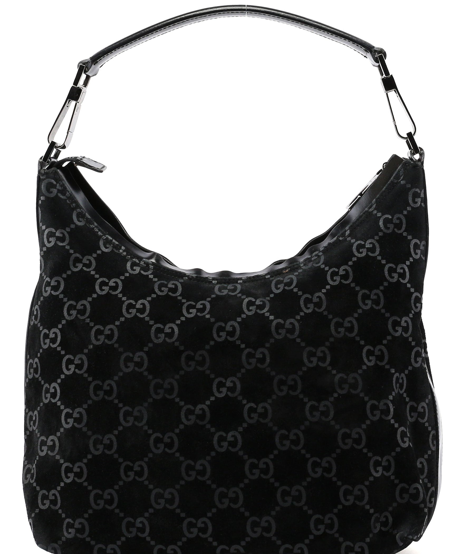 Gucci 000 0602 GG schoudertas van zwart GG-suède