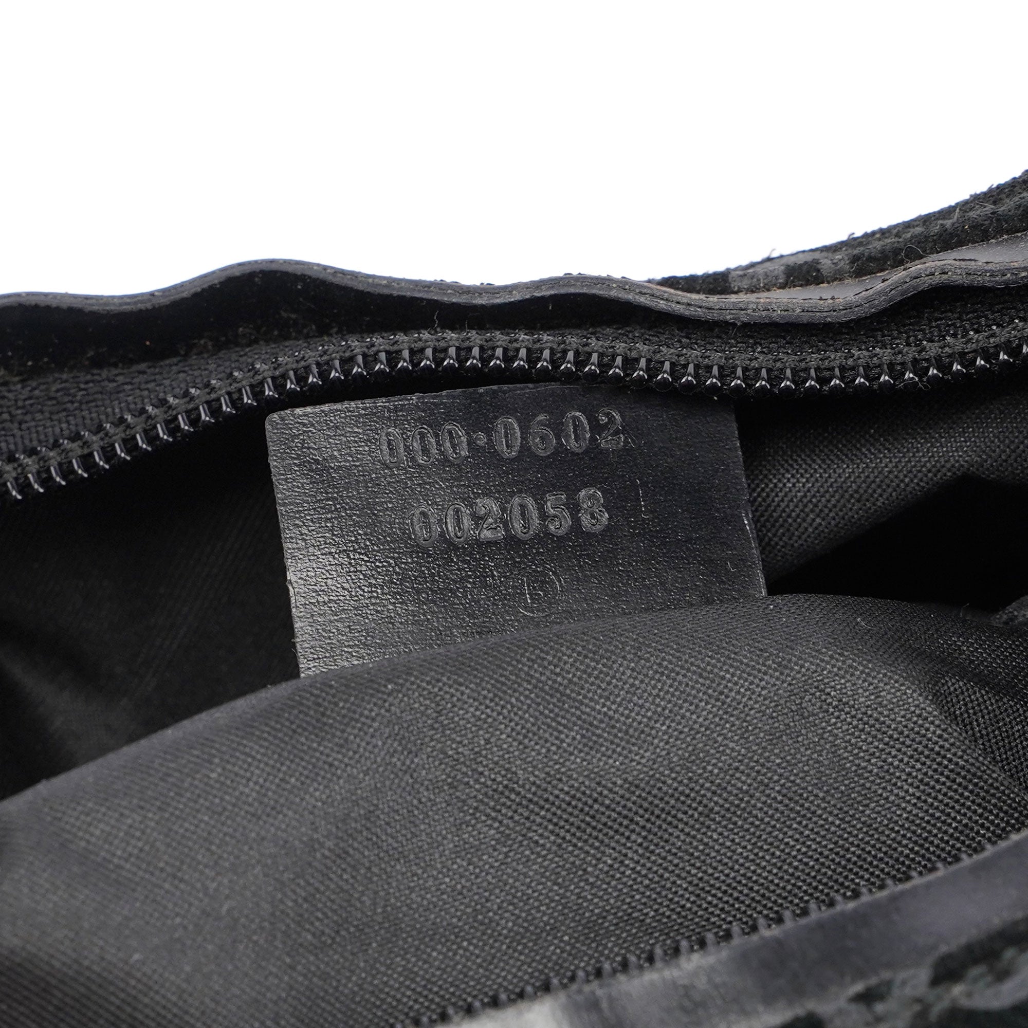 Gucci Black Suede GG Shoulder Bag