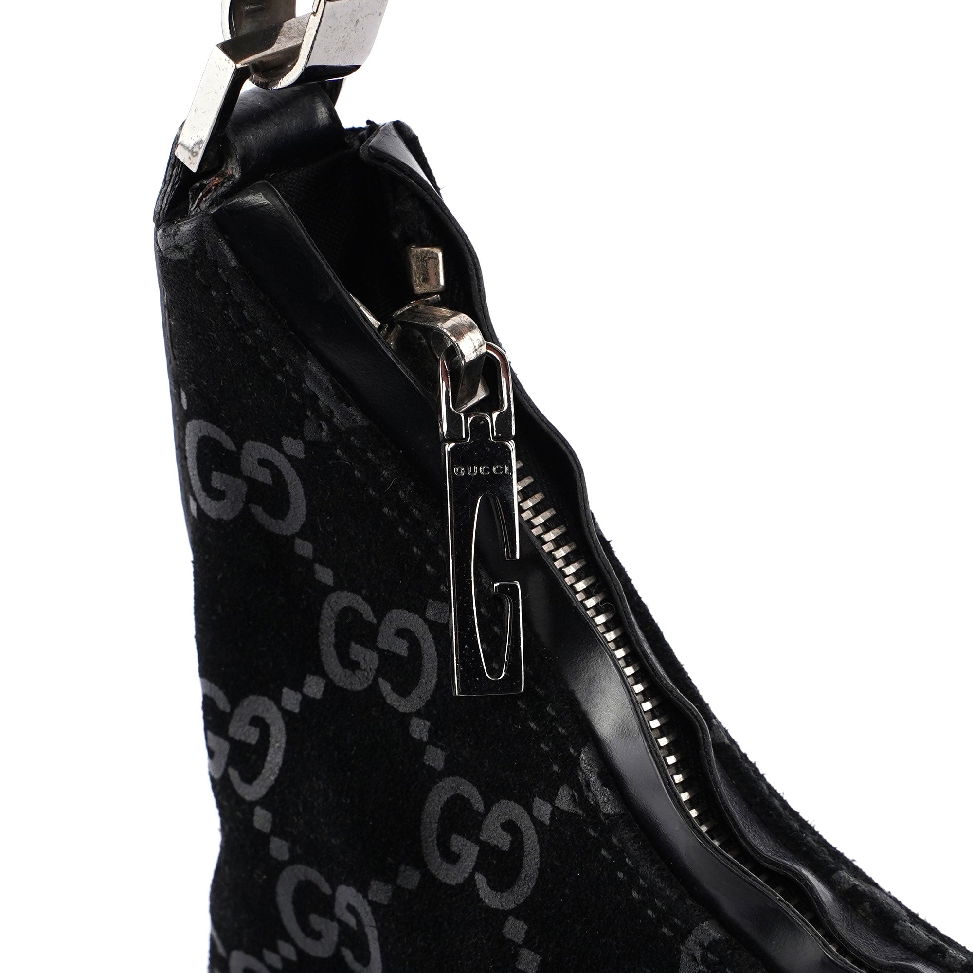Gucci Sac porté épaule GG en daim noir