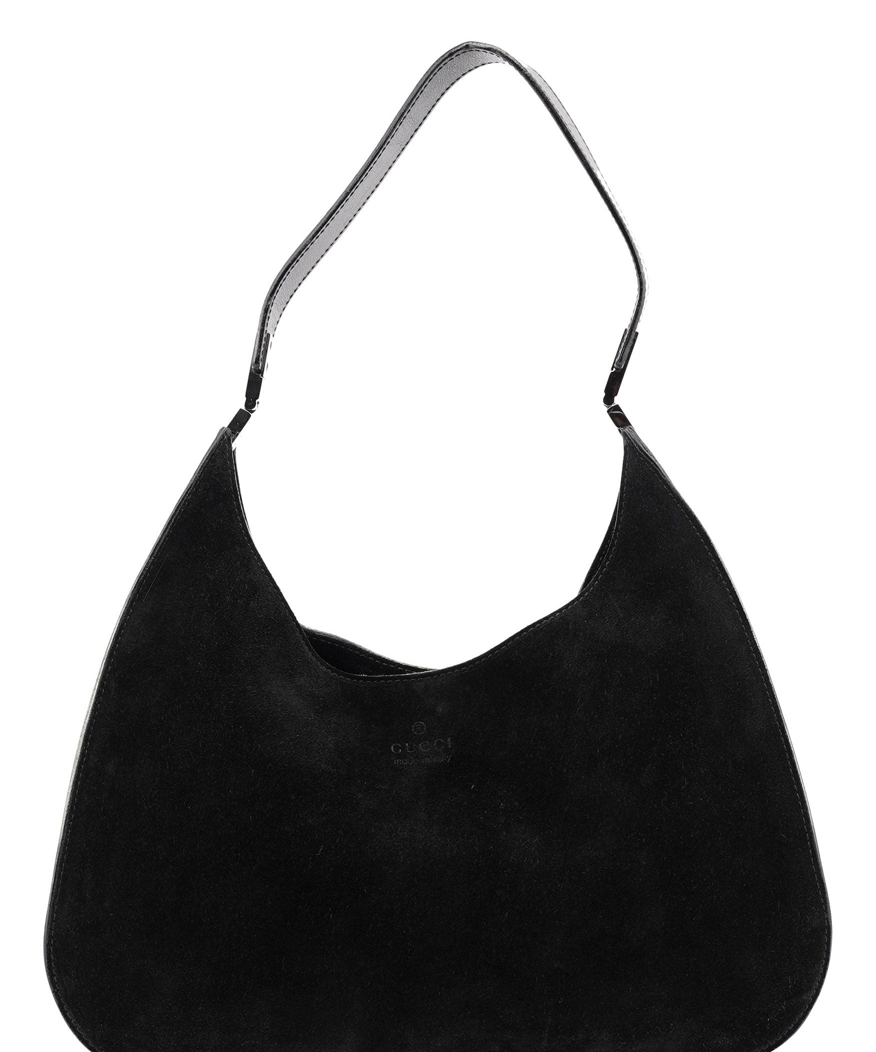 Gucci Black Suede Hobo Shoulder Bag