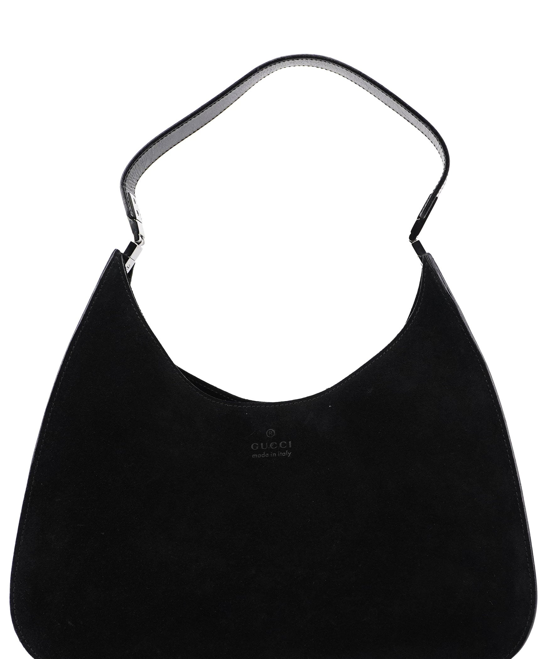 Gucci Black Suede Hobo Shoulder Bag