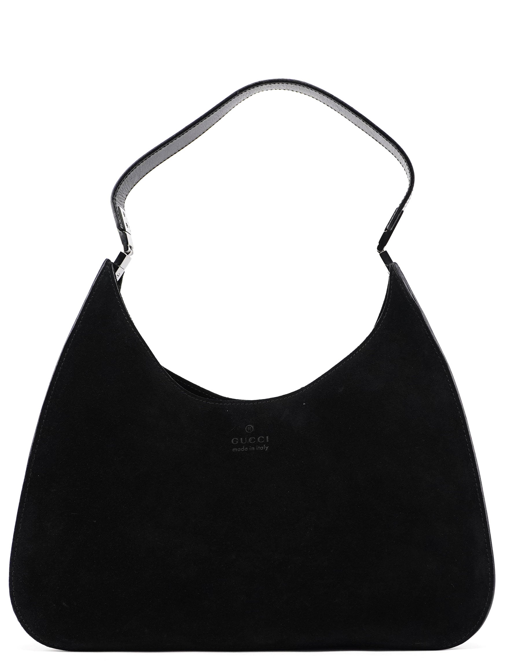 Gucci Black Suede Hobo Shoulder Bag