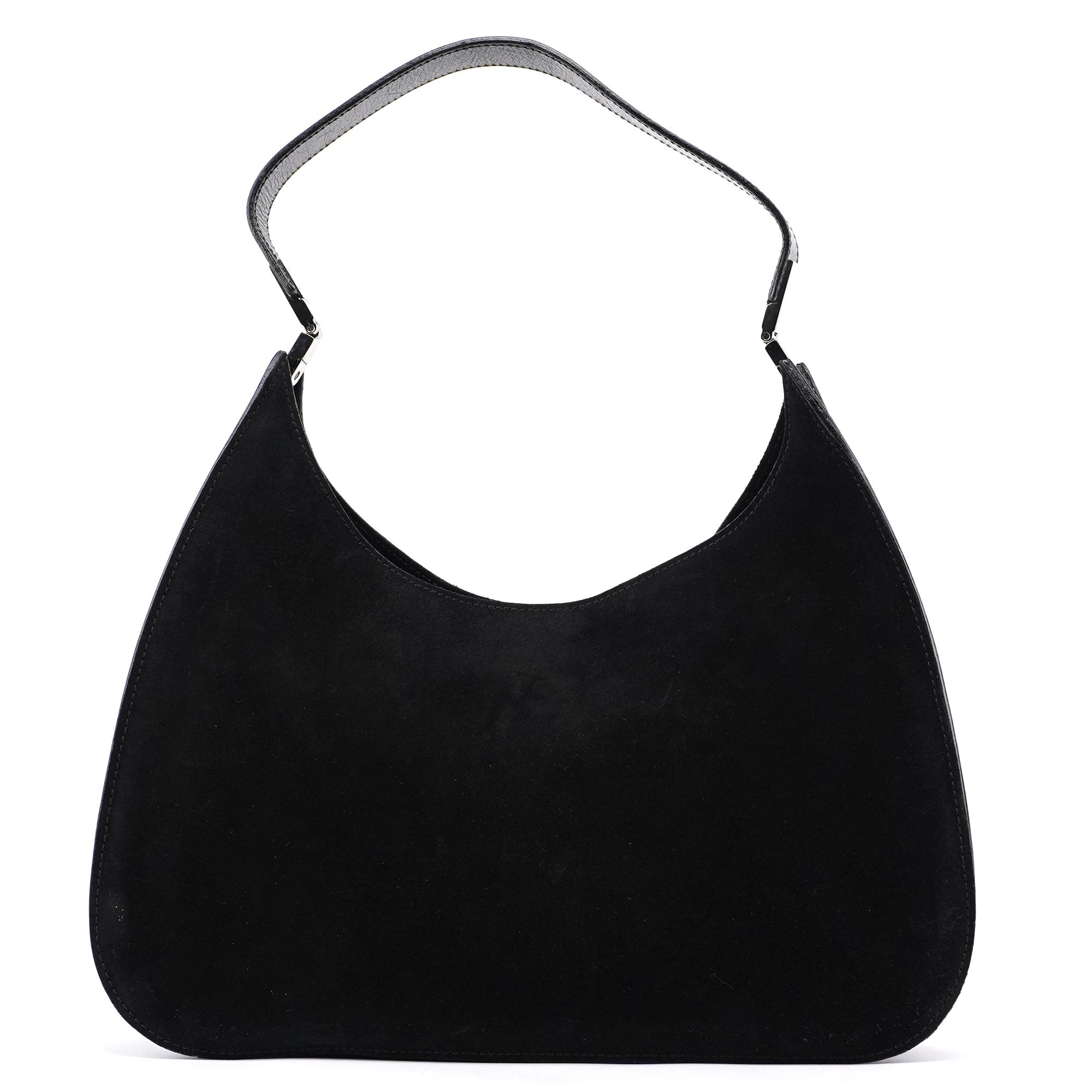 Gucci Black Suede Hobo Shoulder Bag