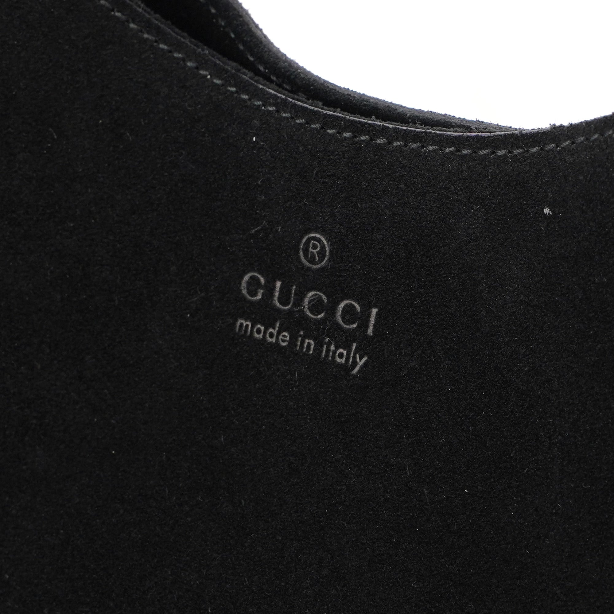 Gucci Black Suede Hobo Shoulder Bag