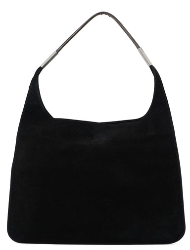 Gucci Black Suede Hobo Shoulder Bag