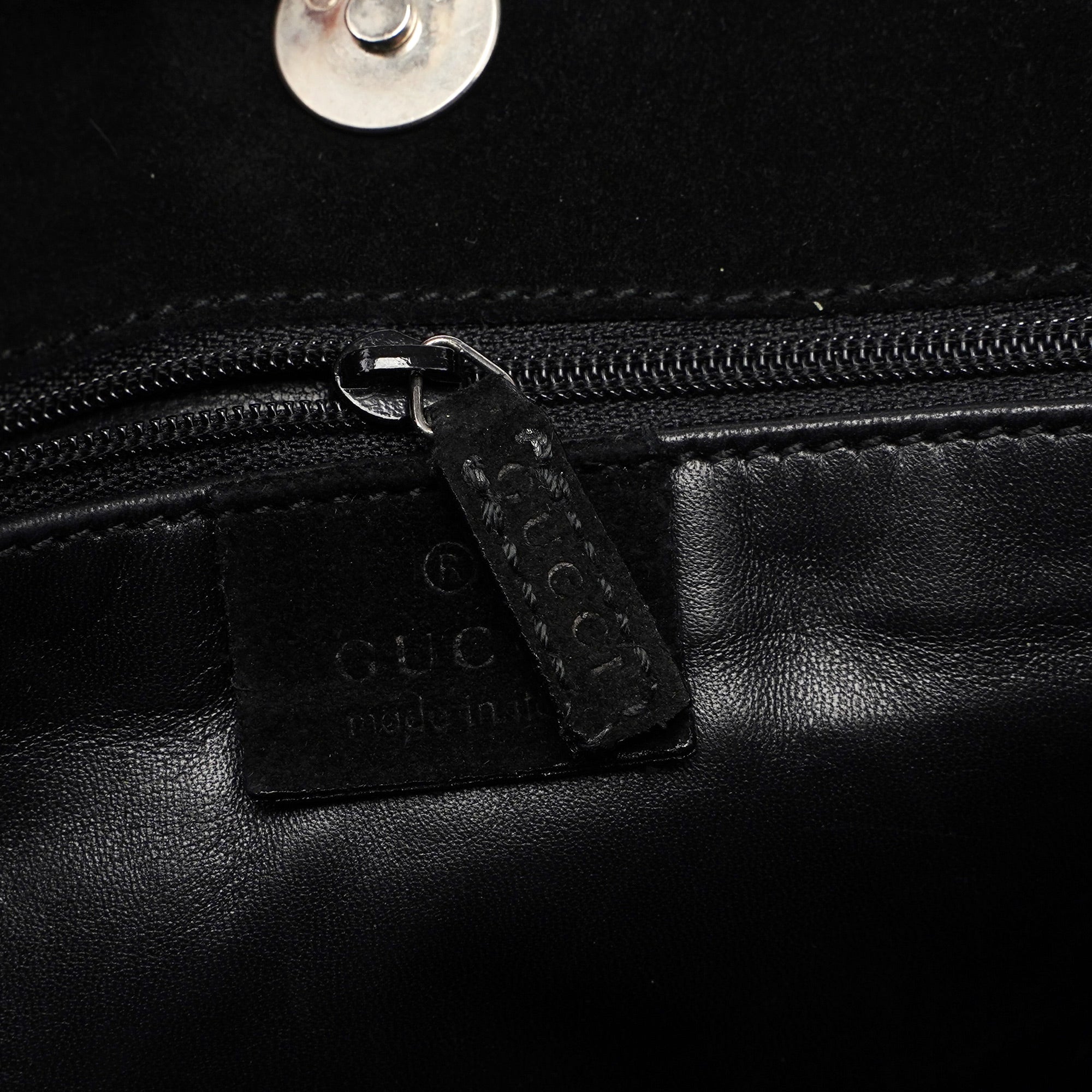 Gucci Black Suede Hobo Shoulder Bag